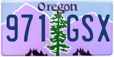 OR license plate 971GSX