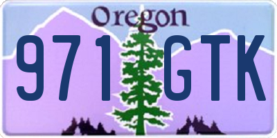 OR license plate 971GTK