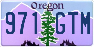 OR license plate 971GTM