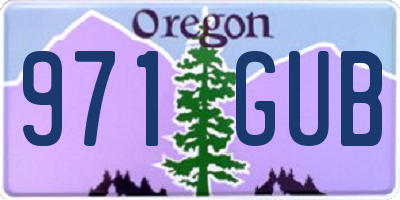 OR license plate 971GUB
