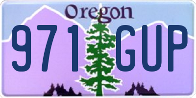 OR license plate 971GUP
