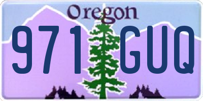 OR license plate 971GUQ
