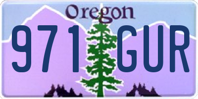 OR license plate 971GUR