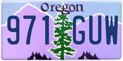 OR license plate 971GUW
