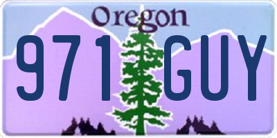 OR license plate 971GUY