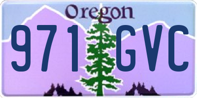 OR license plate 971GVC