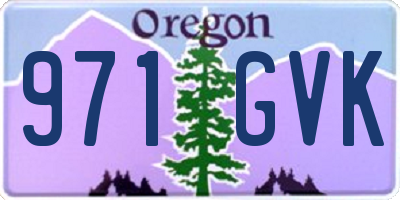 OR license plate 971GVK