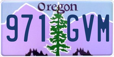 OR license plate 971GVM
