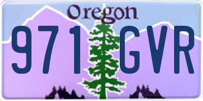 OR license plate 971GVR