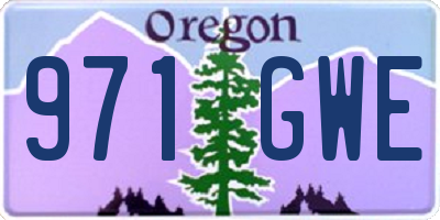 OR license plate 971GWE
