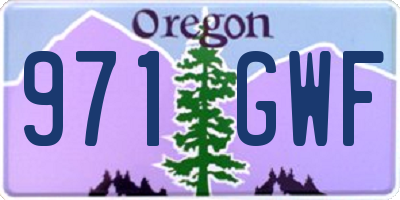 OR license plate 971GWF