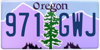 OR license plate 971GWJ