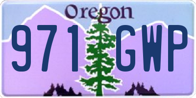OR license plate 971GWP
