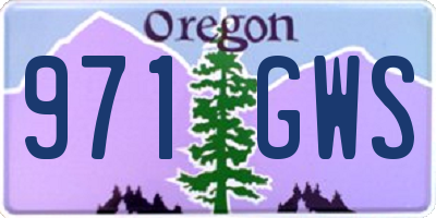 OR license plate 971GWS
