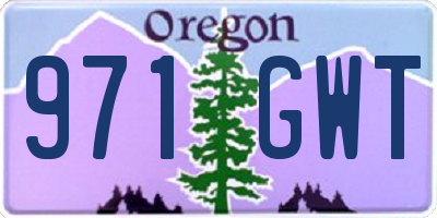 OR license plate 971GWT