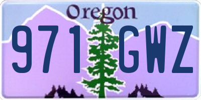 OR license plate 971GWZ