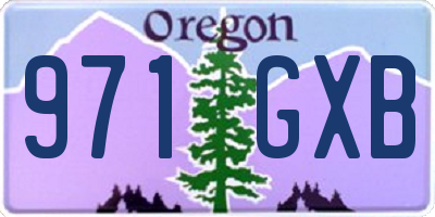 OR license plate 971GXB
