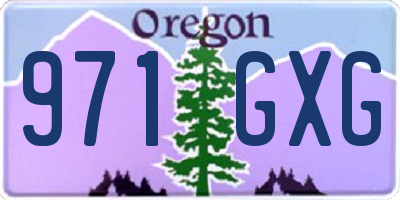 OR license plate 971GXG