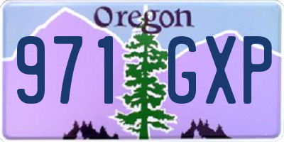 OR license plate 971GXP