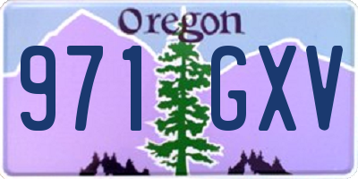 OR license plate 971GXV