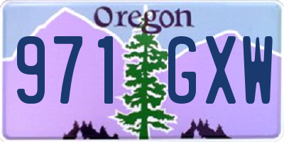 OR license plate 971GXW