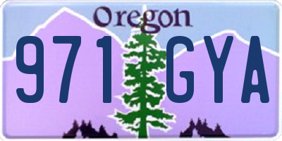OR license plate 971GYA