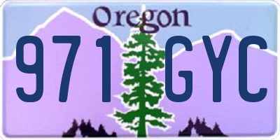 OR license plate 971GYC