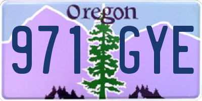 OR license plate 971GYE