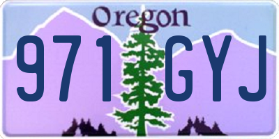 OR license plate 971GYJ