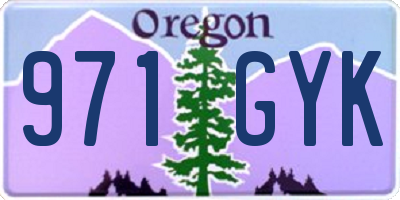 OR license plate 971GYK