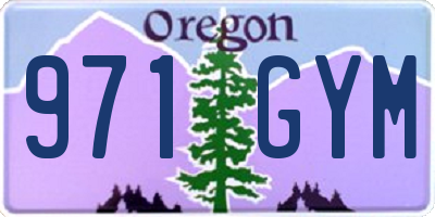 OR license plate 971GYM