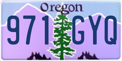 OR license plate 971GYQ