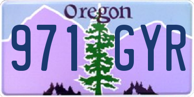 OR license plate 971GYR