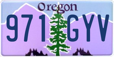 OR license plate 971GYV