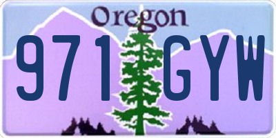 OR license plate 971GYW