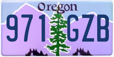 OR license plate 971GZB
