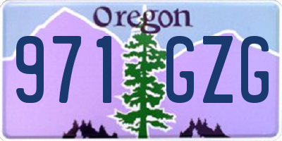 OR license plate 971GZG