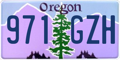 OR license plate 971GZH