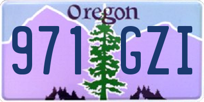 OR license plate 971GZI