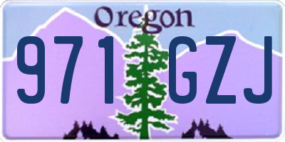 OR license plate 971GZJ