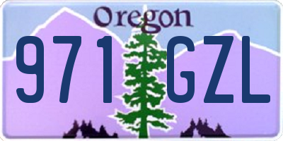 OR license plate 971GZL