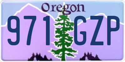 OR license plate 971GZP