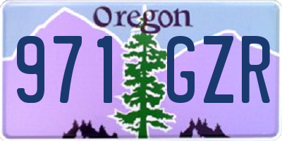 OR license plate 971GZR