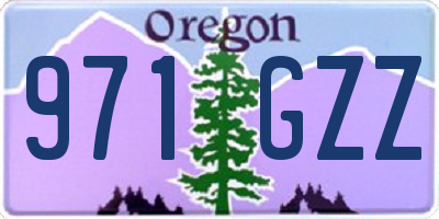 OR license plate 971GZZ