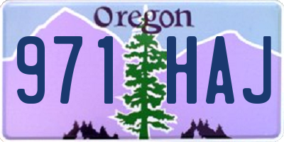 OR license plate 971HAJ