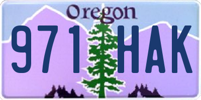 OR license plate 971HAK