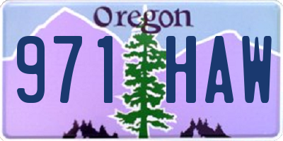 OR license plate 971HAW