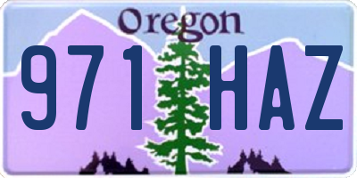 OR license plate 971HAZ