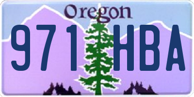 OR license plate 971HBA