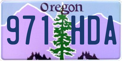 OR license plate 971HDA